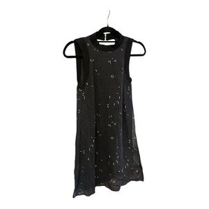 A.L.C. Sheer Overlay Sleeveless High Neck Gothic Wednesday Minimalism Size 0